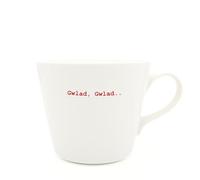 Keith Brymer Jones - Gamma CymraegWelsh Word - Tazza standard in ceramica bianca - Gwlad, Gwlad.. - 350ml - Confezione regalo