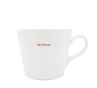 Keith Brymer Jones - Gamma di parole irlandesi - Tazza bianca in ceramica standard - ah here! - 350ml - In confezione regalo