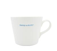 Keith Brymer Jones - Gamma di parole irlandesi - Tazza bianca in ceramica standard - Fancy a Shift? - 350 ml - In confezione regalo