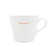 Keith Brymer Jones - Gamma di parole irlandesi - Tazza bianca in ceramica standard - Some Yoke! - 350 ml - In confezione regalo
