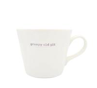 Keith Brymer Jones - Gamma Rude Word - Tazza in ceramica bianca standard - Grumpy Old git - 350 ml - In confezione regalo