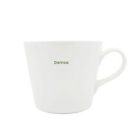 Keith Brymer Jones - Gamma Word - Tazza in ceramica bianca standard - Devon - 350ml - Confezione regalo