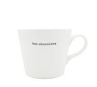 Keith Brymer Jones - Gamma Word - Tazza standard in ceramica bianca - cioccolata calda - 350ml - Confezione regalo