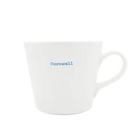 Keith Brymer Jones - Gamma Word - Tazza standard in ceramica bianca - Cornovaglia - 350ml - Confezione regalo