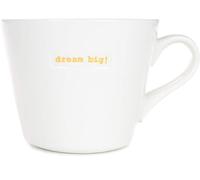 Keith Brymer Jones KBJ-0600 Word Range - Tazza a secchio, 350 ml, motivo: Dream Big, in porcellana, 350 ml, colore: Bianco