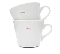 Keith Brymer Jones - Set 2 tazzoni in Porcellana His & Hers, Bianco