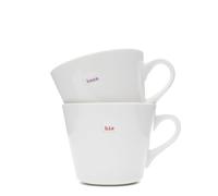 Keith Brymer Jones - Set 2 tazzoni in Porcellana His & Hers, Bianco