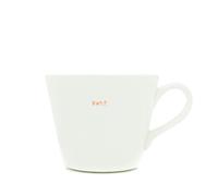 Keith Brymer Jones - Tazza da tè con Scritta #WTF della Linea Jones Word, Colore: Bianco