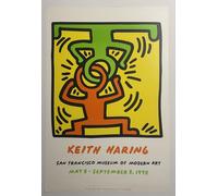 Keith Haring, drawing for headstand sanfransisco museum of art,1998,
