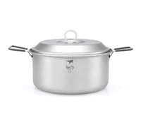 Keith Pentola in Titanio TI6018 - Pentola da 2,5L in Titanio Puro a Grande Capacità - Leggera e Resistente per Campeggio, Bushcraft e Cucina Quotidiana