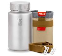 Keith Titan Borraccia sportiva - Borraccia in metallo a tenuta stagna e isolata con coperchio termoisolante per escursioni, palestra e avventure all'aria aperta, borraccia termica 550ml (900 Ml)