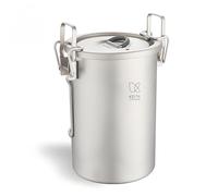 KEITH Titan Camping - Pentola in titanio Plato, per riso rapido, da viaggio, picnic, pentole, 30,4 fl oz (900 ml) con manico pieghevole (900 ml Ti6300)
