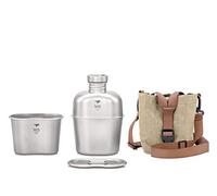 Keith Titanium Army Militare Bottiglia d'acqua Cup Pot mensa Mess Kit w/Bag