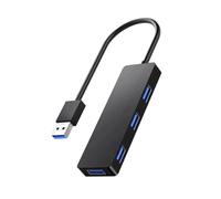 KEIUYUKI Hub USB 3.0 Splitter con cavo di prolunga lungo 0,3 m, espansore multiporta ultra sottile a 4 porte per computer desktop, laptop, Chromebook, Mac Mini, iMac, PS4, Flash Drive dati e altro