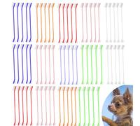 KEJJNYER Spazzolino da denti per cani e gatti, a doppia testa, multicolore, morbido, per la pulizia dei denti di animali domestici di piccole e grandi dimensioni, 70 pezzi