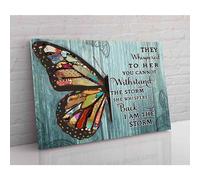 KEJPU Canvas Wall Art ""She Whispered Back I Am The Storm Butterfly Poster Opera d'arte Dipinto per soggiorno moderno Arredamento per ufficio Inco