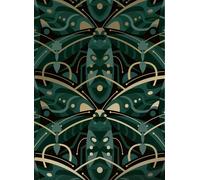 KEK Amsterdam Carta da parati Art Deco Animaux Beetle Gold - Green