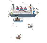 KEK Amsterdam Carta da parati Holland America Line - White