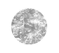 KEK Amsterdam Carta da parati panoramica Engraved Landscapes 13 Circle - BW - Durchmesser 2,375m