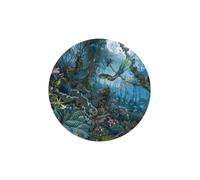 KEK Amsterdam Carta da parati panoramica Tropical Landscapes Blue Circle - M - 1.9m