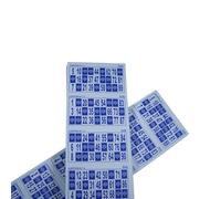 KEKA 1.200 Cartelle tombola Colore Blu, 2 series complete di 600 carte da Bingo, Confezione Risparmio numeri tombola!! Cartoni Bingo