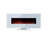 Kekai Camino elettrico da parete da incasso per interni 1600 W Alaska 128 x 26 x 61 cm con simulazione di fuoco 2 livelli di potenza con comando