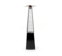 Kekai Stufa a Gas Butano Niklas Totem 73x73x221 cm Design Piramidale | 13000W | Coprifiamma in Vetro al Quarzo | Uso Esterno