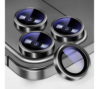 KEKBOXQ 3×2 Pack Pellicola Fotocamera per iPhone 17 Pro, 9H Vetro Temperato, Antigraffio, HD Chiaro,Camera Protection Cover, Protezione fotocamera per iphone 17 ProMax accessori copri, Nero