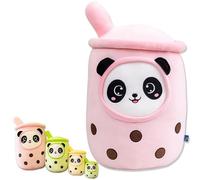 Kekeso Bubble Tea Peluche, Boba Peluche Almohada, Peluche panda Boba Regalos para NiñOs(Rosa,50cm)