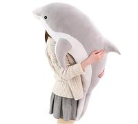Kekeso Giocattoli Di Peluche Delfino Giocattoli Morbidi Di Peluche Che Abbracciano Il Cuscino Bambole Delfino Per Le Ragazze Dei Bambini Che Dormono Cuscino Regalo (100cm/39.37in, Grigio)