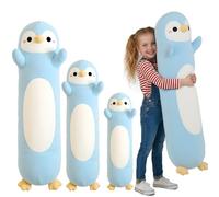 Kekeso Peluche Pinguino, Lungo Cuscino Pinguino Ultra Morbido, Peluche da Abbracciare a Forma di Cuscino Corpo, Regalo di Natale per Bambini & Adulti (Azzurro, 110cm/43.31in)