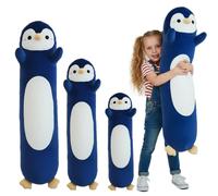 Kekeso Peluche Pinguino, Lungo Cuscino Pinguino Ultra Morbido, Peluche da Abbracciare a Forma di Cuscino Corpo, Regalo di Natale per Bambini & Adulti (Blu marino, 60cm/23.62in)