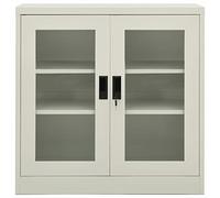 Keketa Armadio da ufficio, armadietto da ufficio, armadietto per ufficio, armadietto da ufficio, armadietto per archiviazione, mobili da ufficio, grigio chiaro, 90 x 40 x 90 cm, in acciaio