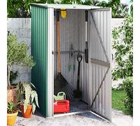 Keketa Capanno da Giardino Attrezzi da Giardino Casetta Attrezzi Giardino Casette da Giardino Capanno degli Attrezzi Porta Attrezzi da Giardino Verde 118,5x97x209,5 cm in Acciaio Zincato