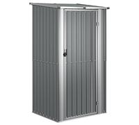 Keketa Capanno da Giardino Casetta Attrezzi Giardino Casetta da Giardino in Lamiera Ripostiglio da Esterno Casetta da Giardino in PVC Grigio 118,5x97x209,5 cm in Acciaio Zincato