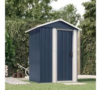 Keketa Capanno Porta Attrezzi in Acciaio Zincato Antracite, 126x97.5x177 cm, Spazioso e Durevole per Attrezzi da Giardino e Piscina
