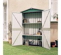 Keketa Capannone da giardino in acciaio zincato armadio esterno in metallo per riporre utensili, mobili da giardino e attrezzature da giardino verde 107,5 x 46 x 183 cm