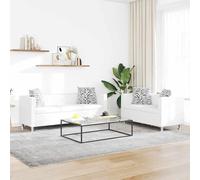 Keketa Divano a 3 posti + 2 posti divano lounge divano relax moderno multifunzionale per soggiorno camera da letto in ecopelle bianco