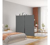 Keketa Divisorio a 2 pannelli, schermo in tessuto, mobili da camera da letto, separatore per privacy, schermi pieghevoli mobili per soggiorno, colore: Antracite 175x180 cm
