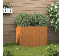 Keketa Fioriera Grigia 62x47x46cm Acciaio Corten,Fioriera,Fioriera da Esterno,Fioriera da Esterno Alta,Vaso Fioriera da Esterno,Vaso Fiori Esterno,Fioriere da Esterno Grandi,Letto per Orto Rialzato