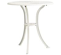 Keketa Tavolo da Giardino Tavolo Esterno Tavolo Terrazzo Esterno Tavolo da Balcone Tavolo da Campeggio Tavolo Quadrato Tavolino da Esterni Bianco 62x62x65 cm in Alluminio Pressofuso