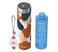 KEKHEALTH Borsa Termica per Insulina 1-3 Penne Temp-Display, Borsa Termica Medicinali, Porta Insulina Termico, Kit Diabetici con Impacchi di Ghiaccio, Etichetta QR originale(Marrone)