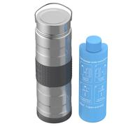 KEKHEALTH Borsa Termica per Insulina 74H 5-7 Penne, Borsa Termica Medicinali, Porta Insulina Termico, Kit Diabetici con Impacchi di Ghiaccio, Tazza Refrigerata per Insulina(Argentato)