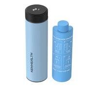 KEKHEALTH Tazza Refrigerata per Insulina con Visualizzazione Della Temperatura, Borsa Termica per Insulina 1-3 Penne, Borsa Termica Medicinali, Kit Diabetici con Impacchi di Ghiaccio(Blu Nebbia)
