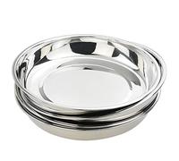 Kekow - Piatto piano in acciaio INOX 18/10, 4 pezzi