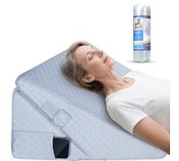 Kekoy cuscino antireflusso regolabile per adulti a cuneo memory foam | aiuta contro apnea notturna, reflusso acido, mal di schiena e russamento, fodera lavabile con maniglia, grigio, 23 e 31 cm