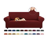 KEKUOU Copridivano elasticizzato, per divano a 3 cuscini, adatto agli animali domestici (200,7-238,8 cm), protezione per mobili con fondo elastico, per bambini, cani, motivo jacquard a quadretti