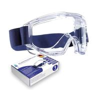 kela 1x Occhiali protettivi ACE I 100% Made in Germany | occhiali di sicurezza con lenti in acetato, rivestimento anti-appannamento | Resistente agli agenti chimici | ampia fascia regolabile