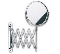 Kela 20847, Specchio per Trucco, da avvitare, Allungabile, Un Lato con ingrandimento Fino a 5 Volte, Ø 18,5 cm, Metallo, Avita, Argento, Silver, One Size