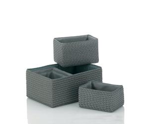 kela 21783, Set di 5 cestini, Varie Dimensioni, Plastica PP, Rimossa', Grigio, Gray, One Size
